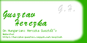 gusztav herczka business card